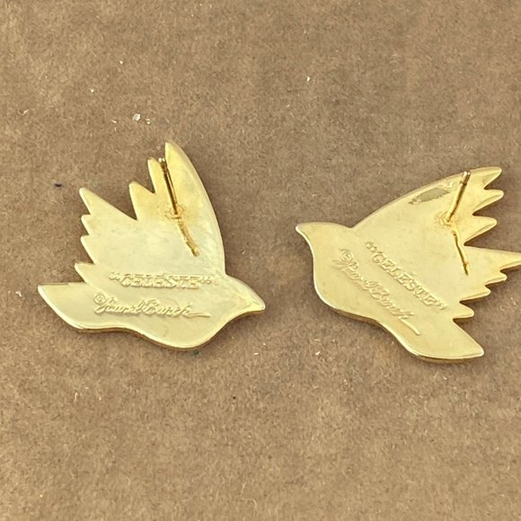 Vintage LAUREL BURCH Earrings Celeste Birds Post Earrings - Picture 3 of 4